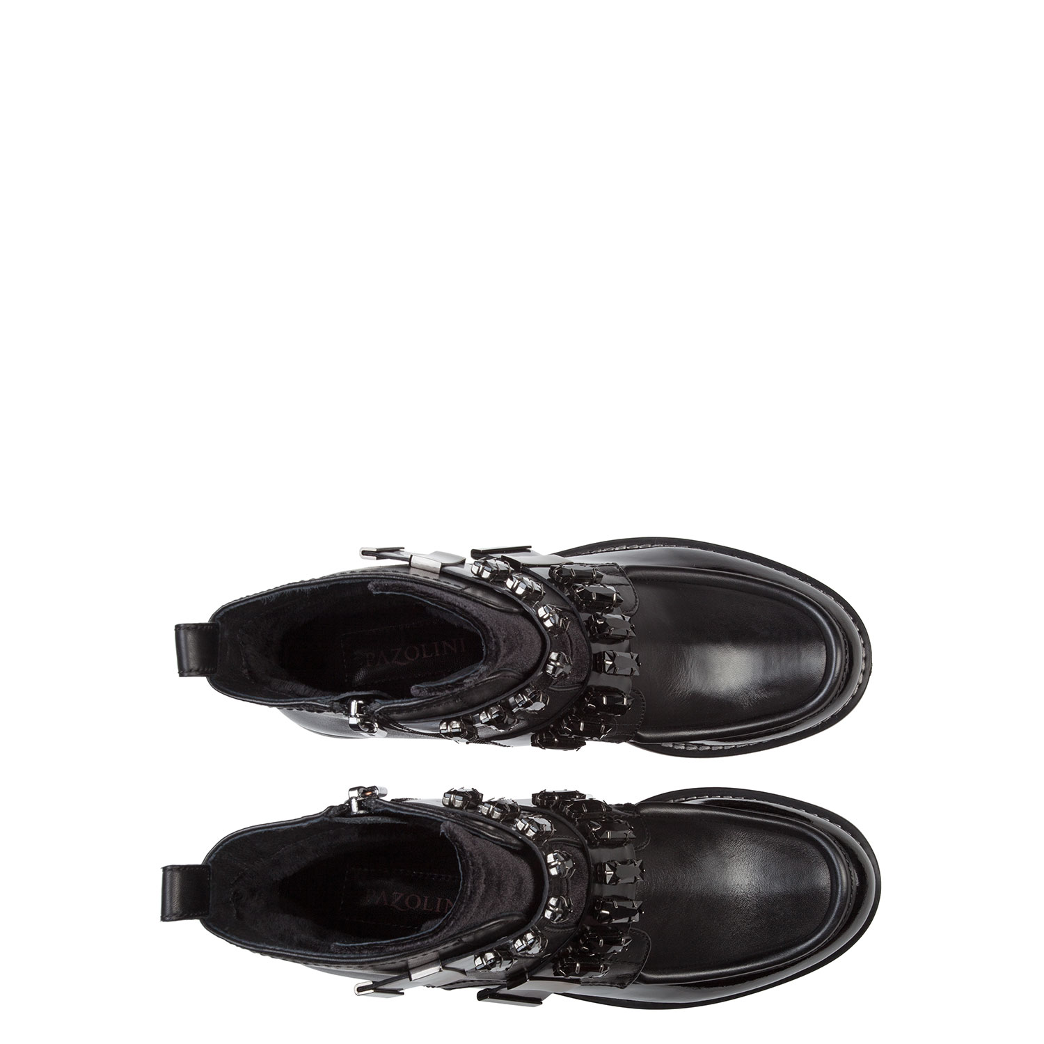 Зимние ботинки из натуральной кожи с лаковыми вставками PAZOLINI WN-ILM1-1
