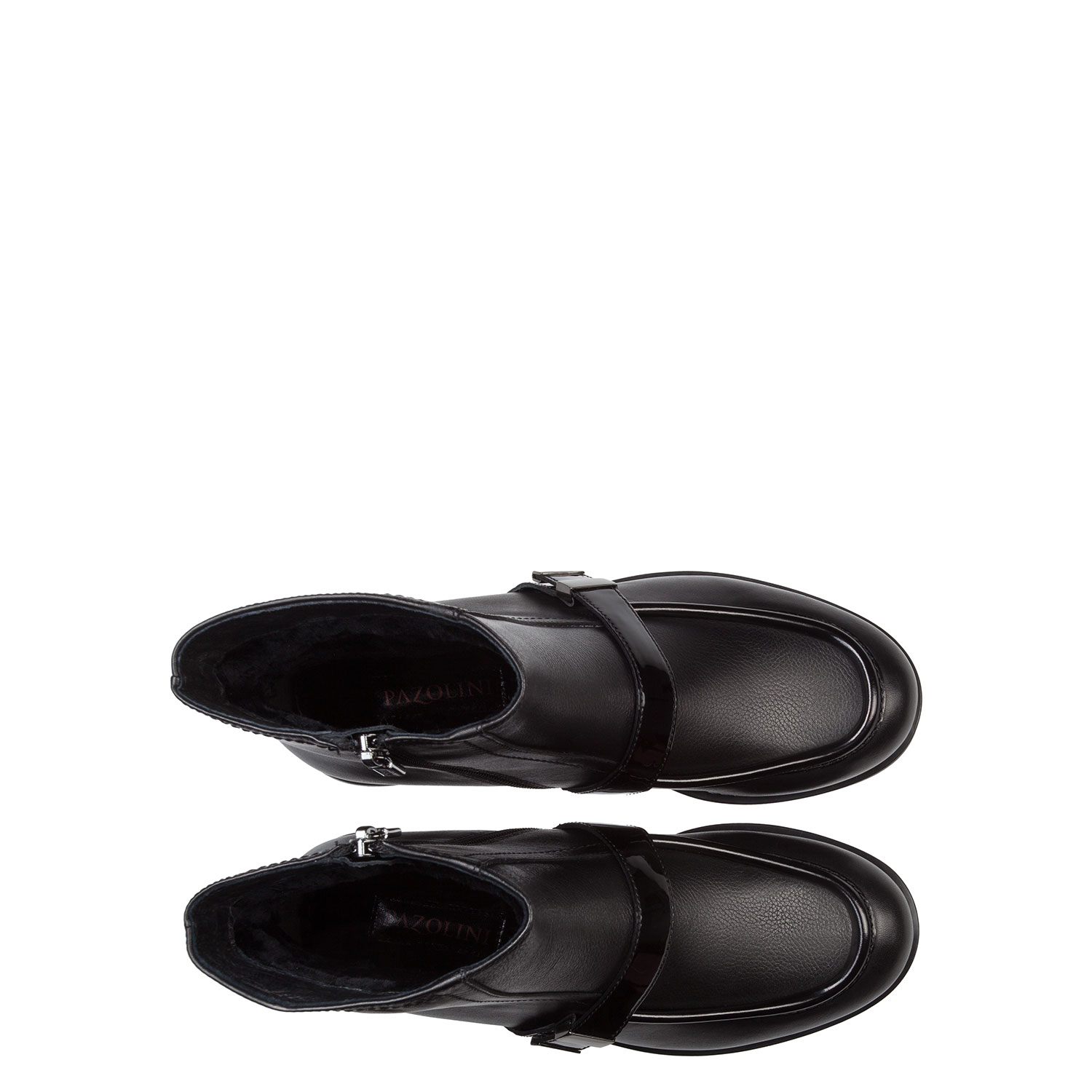 Зимние ботинки из натуральной кожи с лаковыми вставками PAZOLINI WN-ILM2-1