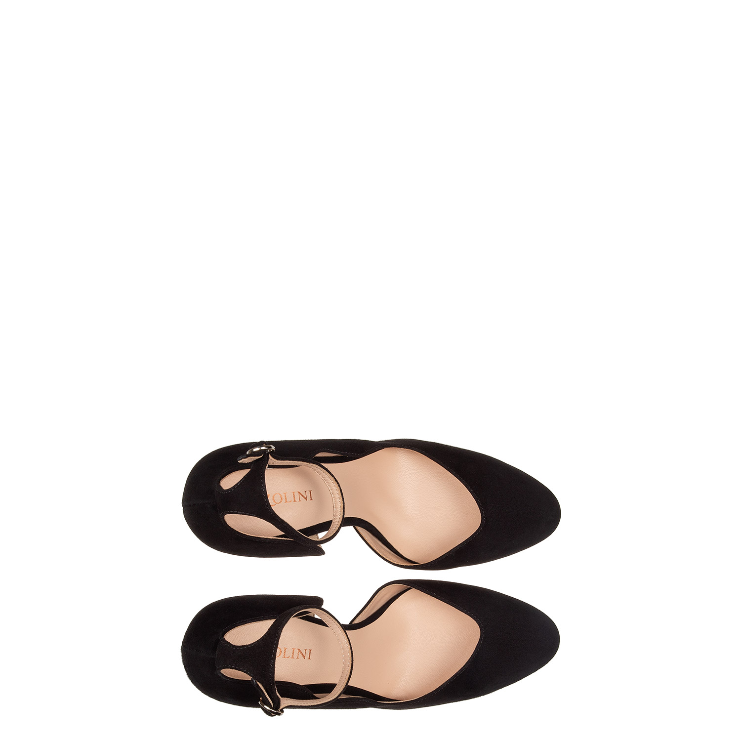Туфли из натуральной замши с ремешком на щиколотке PAZOLINI FL-PAC2-1