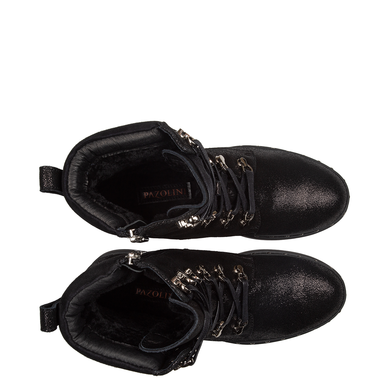 Кожаные ботинки с натуральным мехом PAZOLINI JH-ERG14-1H
