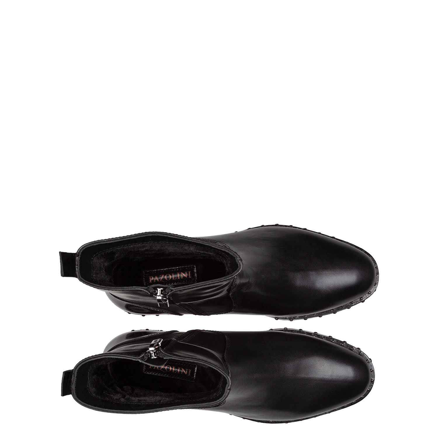 Зимние ботинки из натуральной кожи с лаковыми вставками PAZOLINI JH-VDR2-1